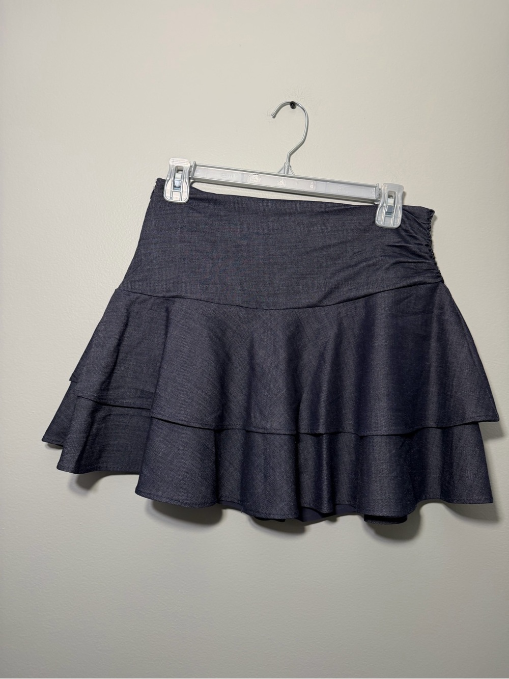 Zara Charcoal Tiered Mini Skirt